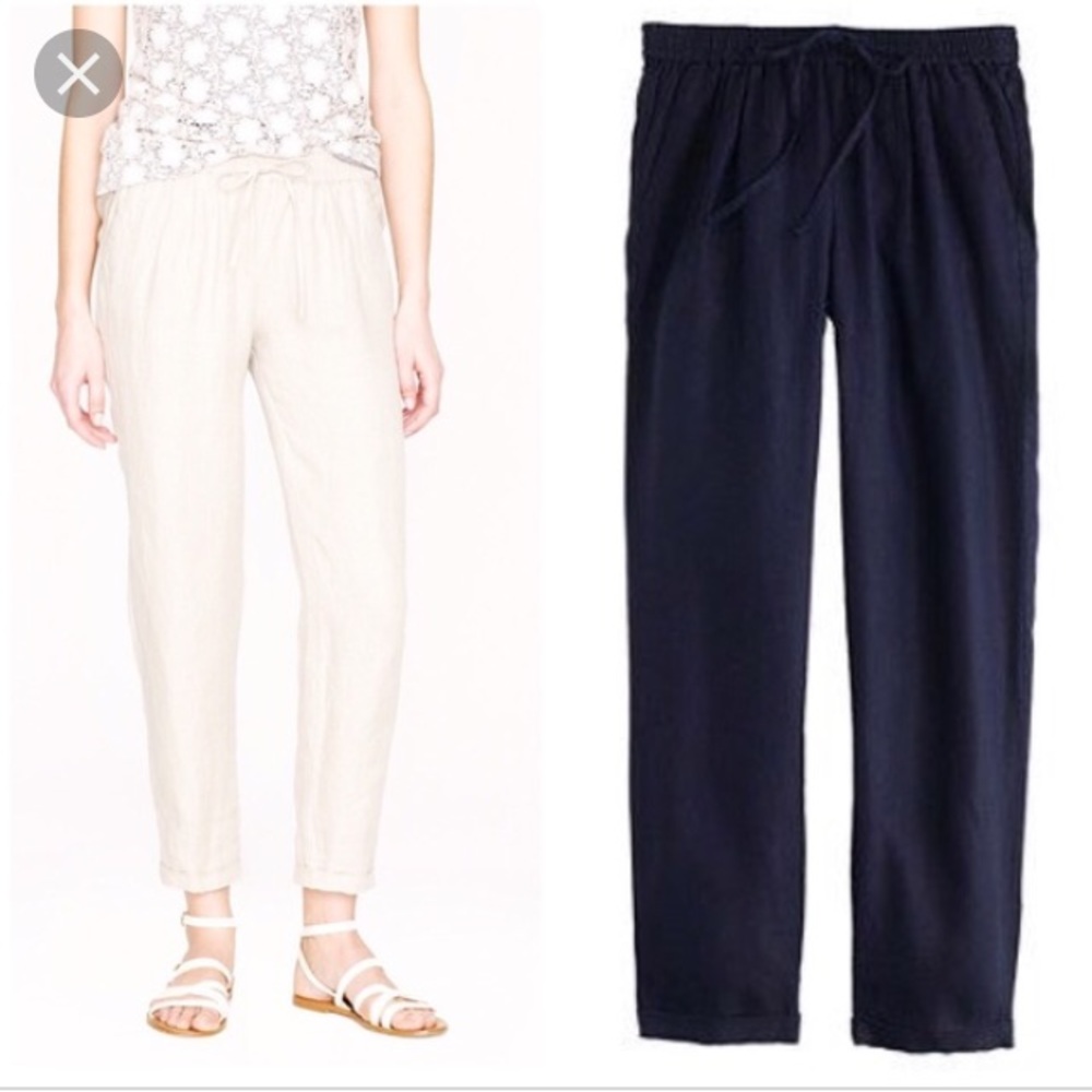 J. Crew Navy linen pants